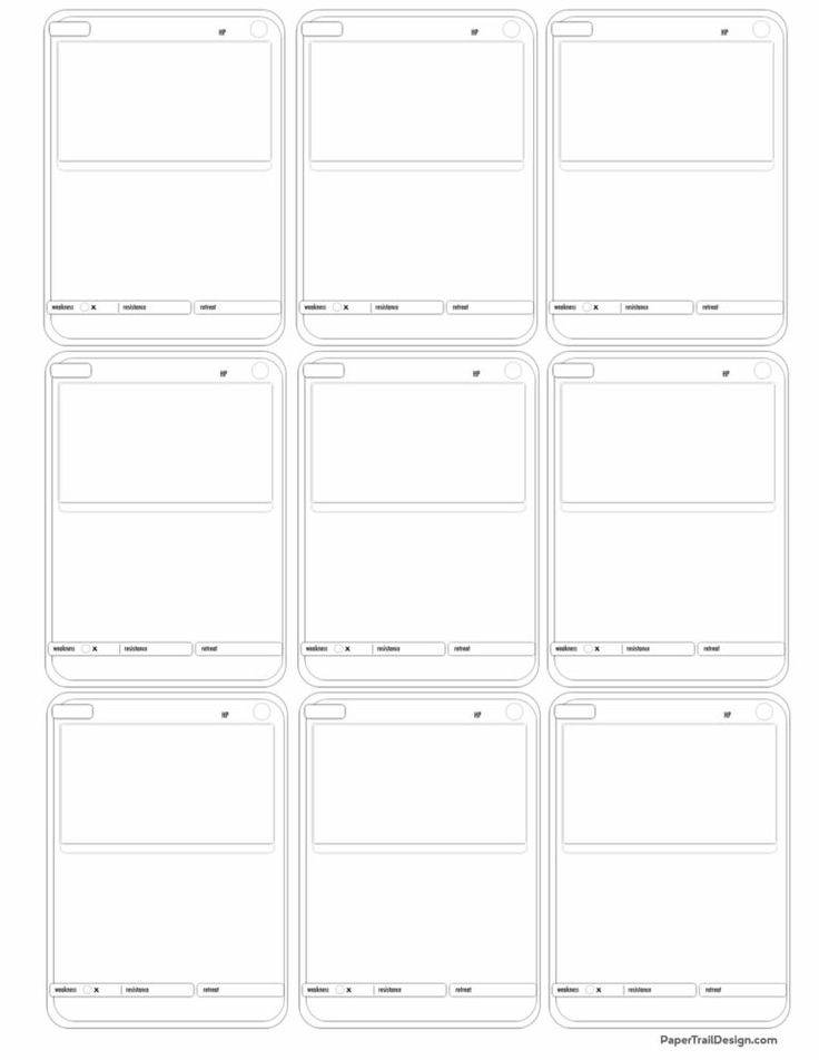 Free Printable Pok mon Card Template