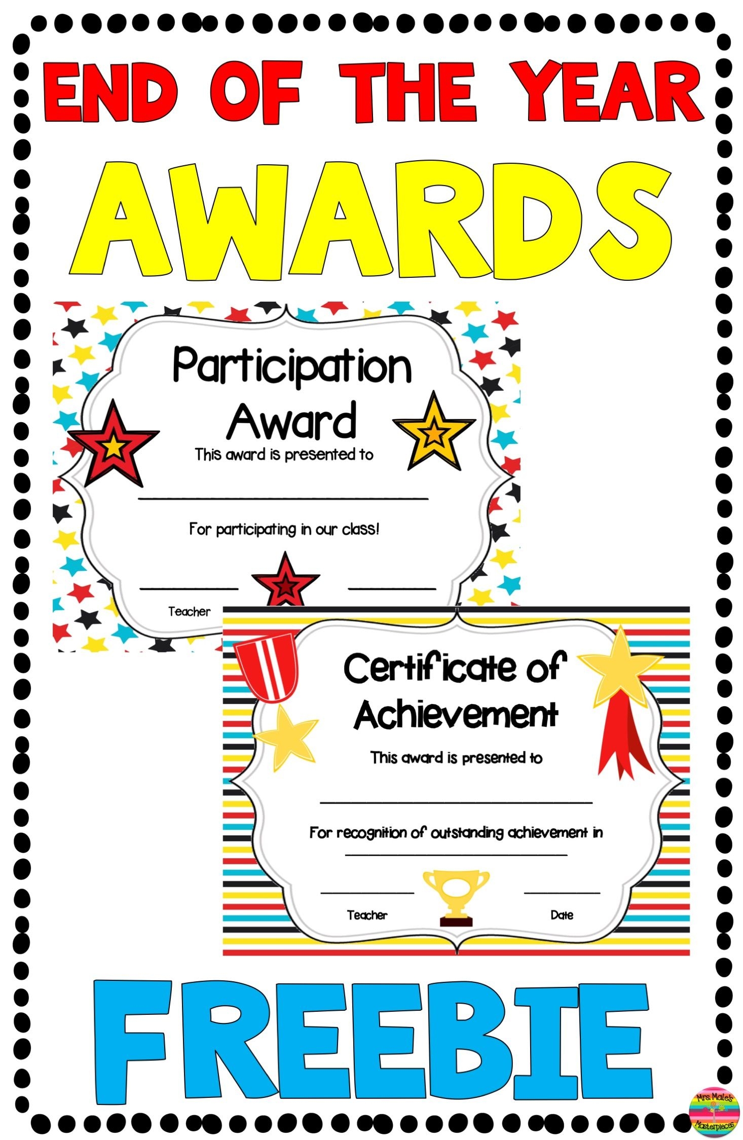 Free Printable Printable End Of The Year Awards For Students