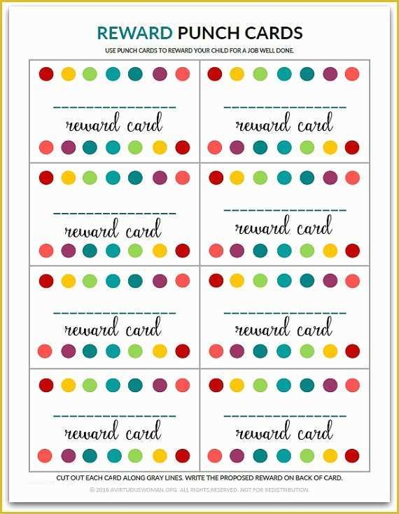 Free Printable Punch Card Template Of Pdf Blank Reward Punch Card 