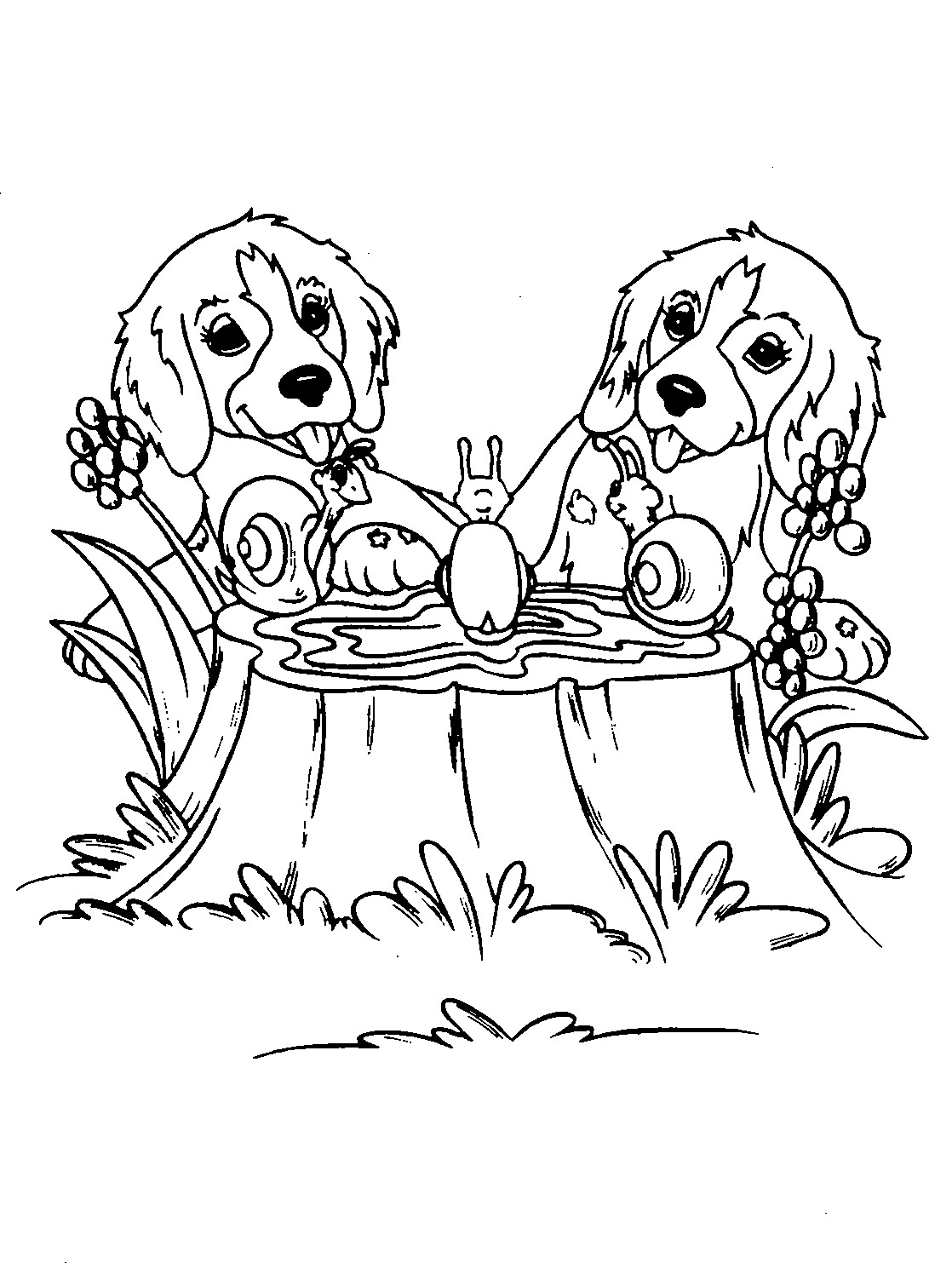 printable coloring pictures of puppies