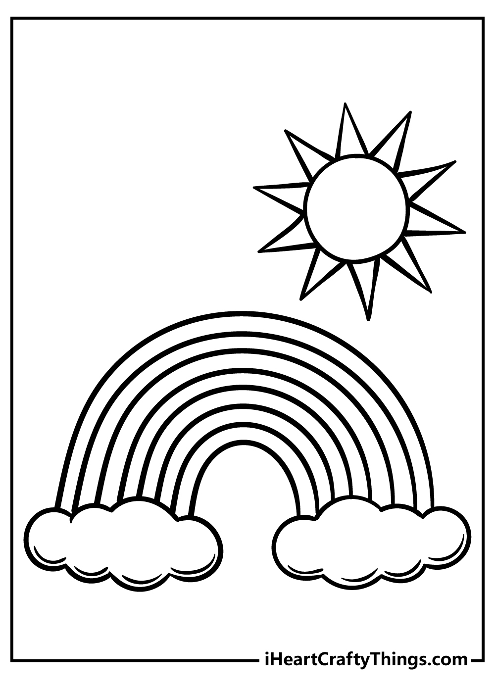 printable rainbow pictures to color