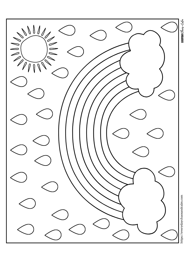 free printable picture of a rainbow