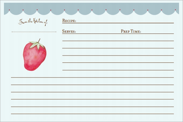 Free Printable Recipe Card Template For Word Sheetdad
