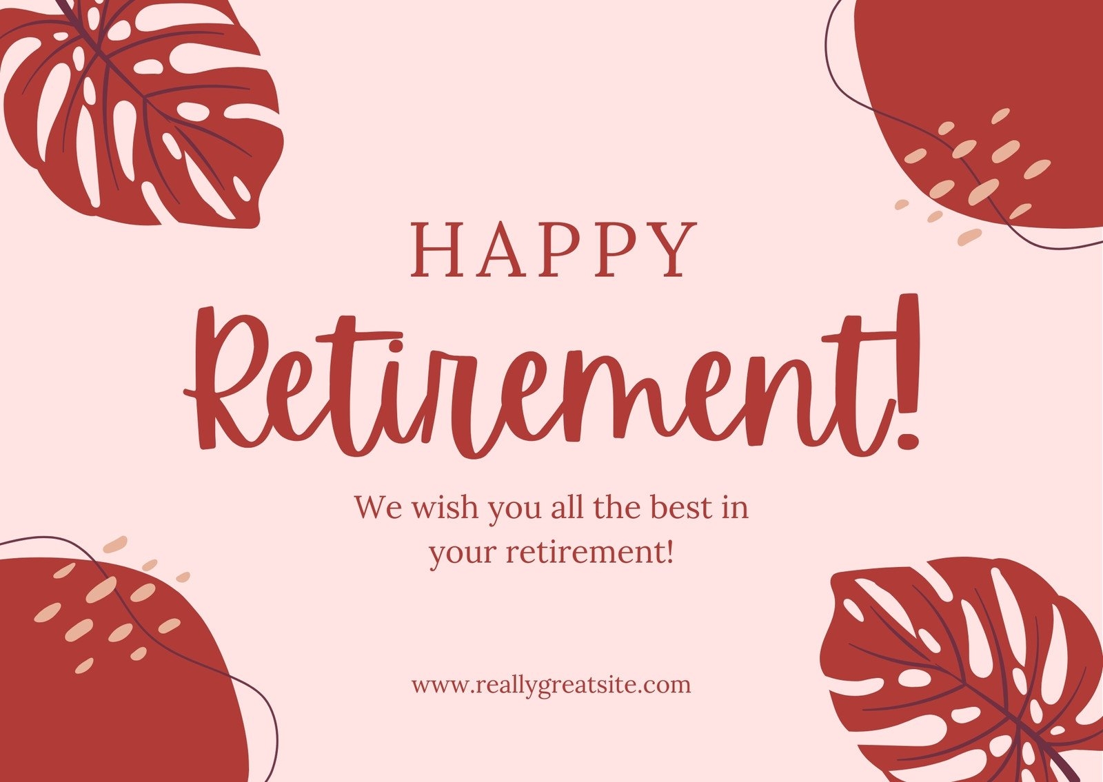 free printable retirement card template