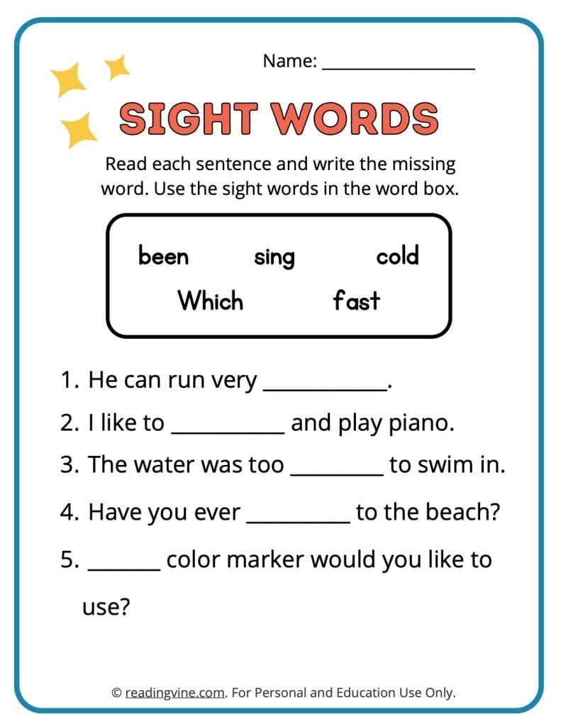 free printable i have who has sight words game classroom