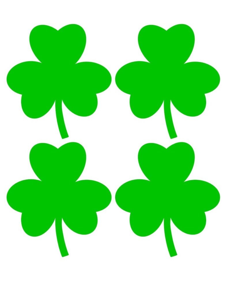 Free Printable Shamrock Templates Small Medium And Large Sizes 