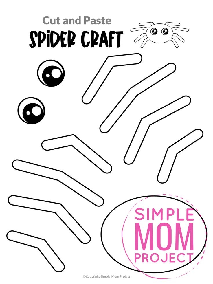Free Printable Spider Craft Template Spider Crafts Spider Crafts 
