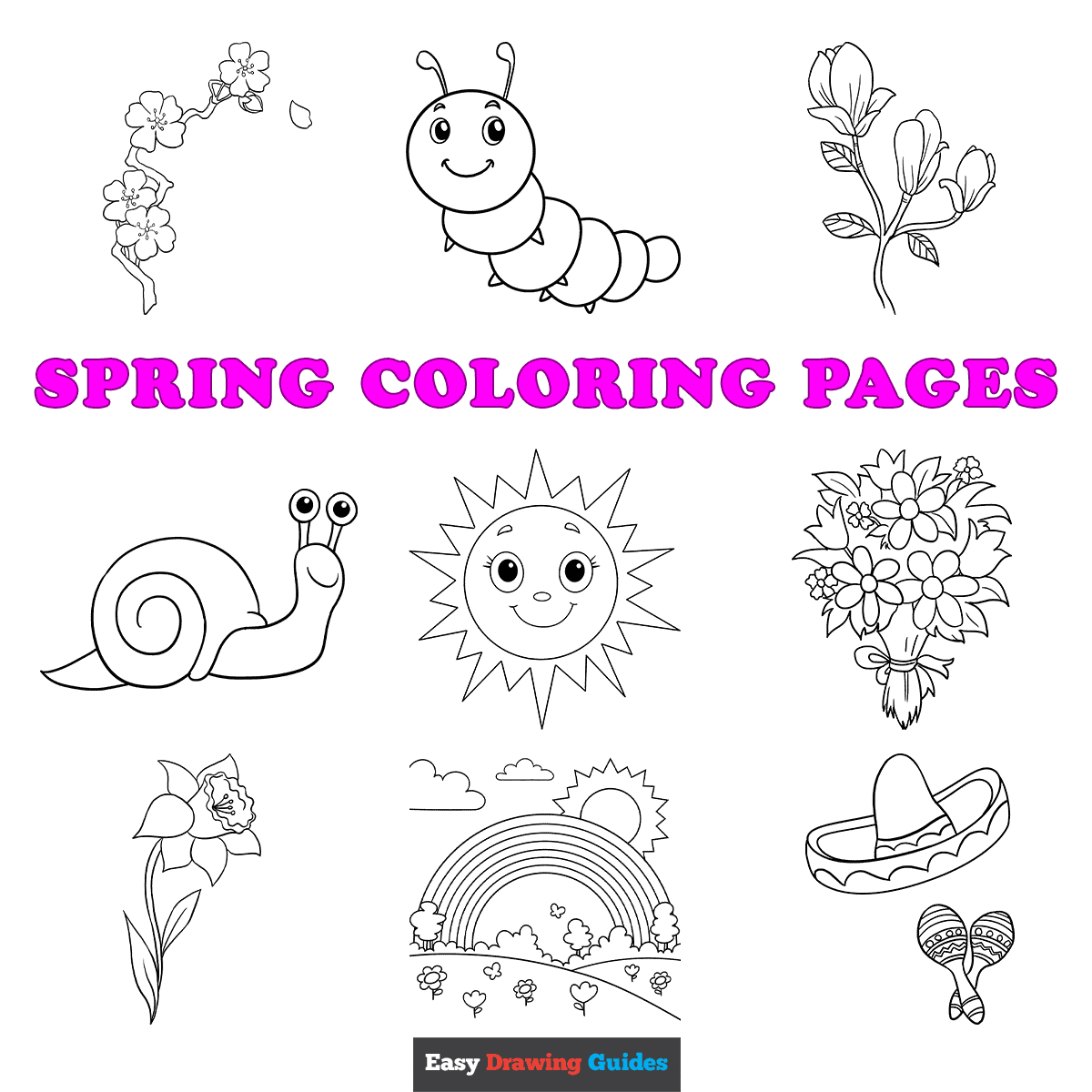 free printable spring coloring pictures