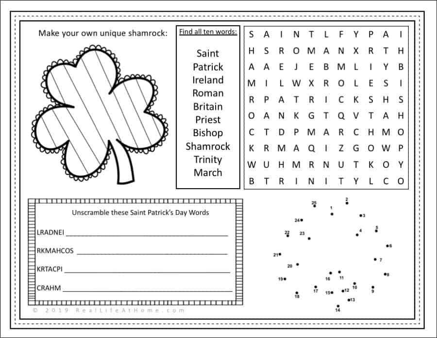 Free Printable St Patrick S Day Worksheets Printable Online