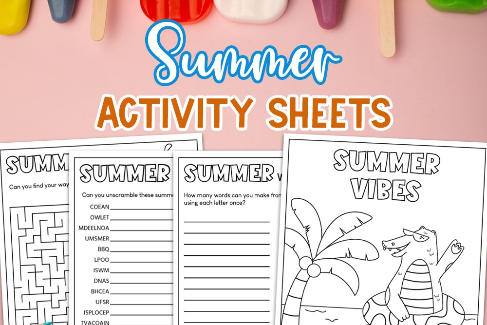 free printable summer activity sheets
