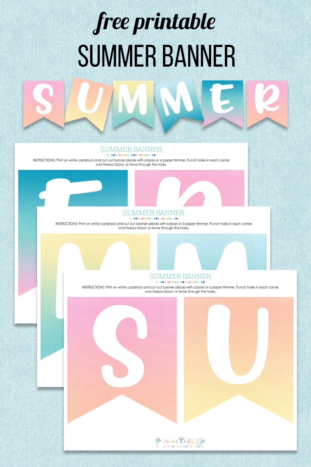 Free Printable Summer Banner