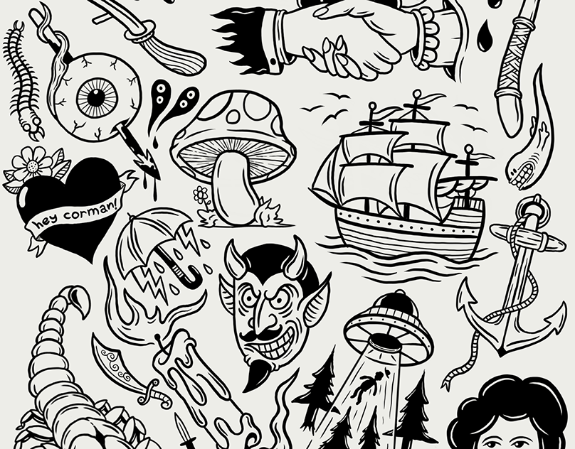 free printable tattoo flash designs