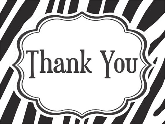 Free Printable Thank You Cards Black And White Printable Templates