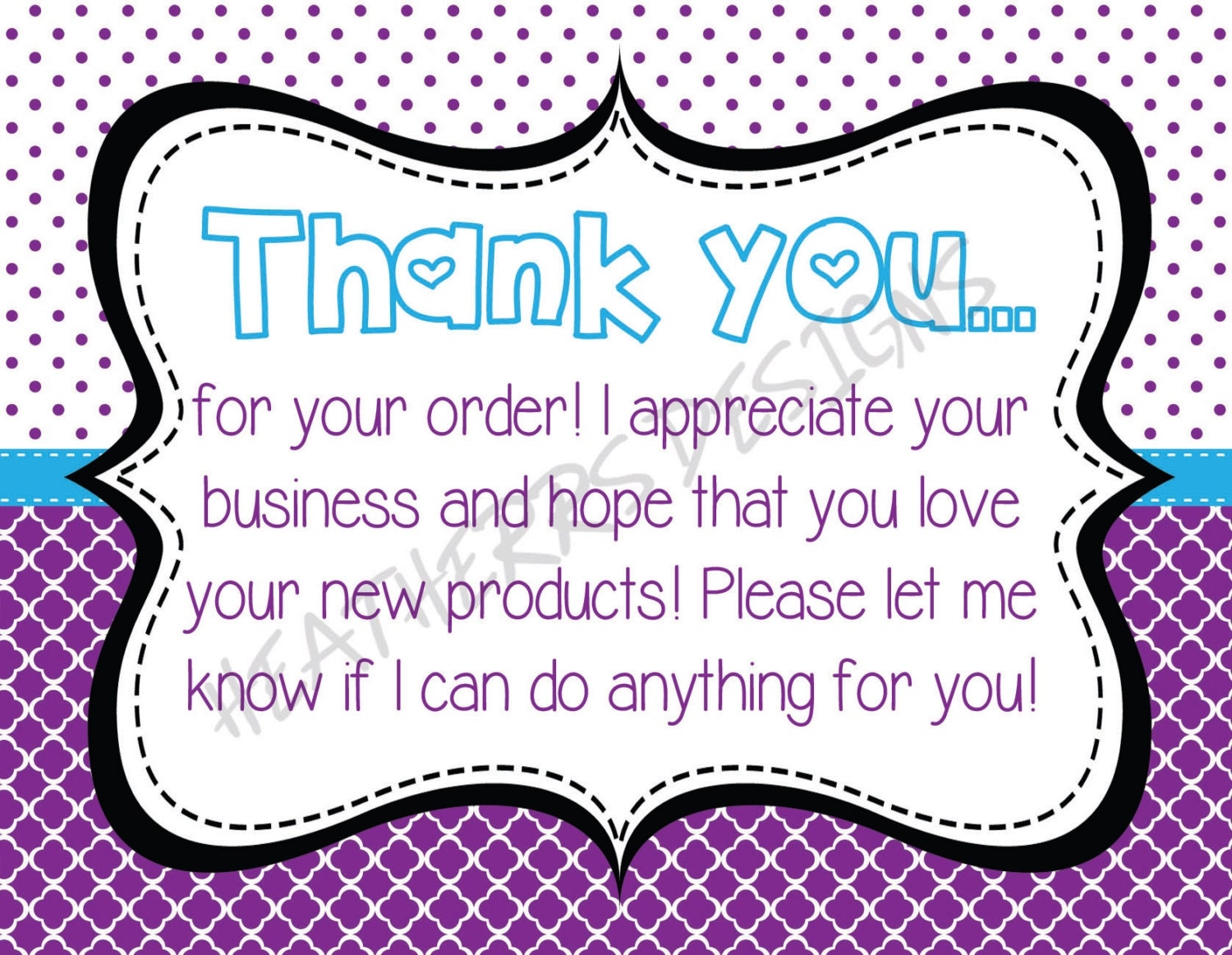 Free Printable Thank You For Your Order Cards Template Free Templates 