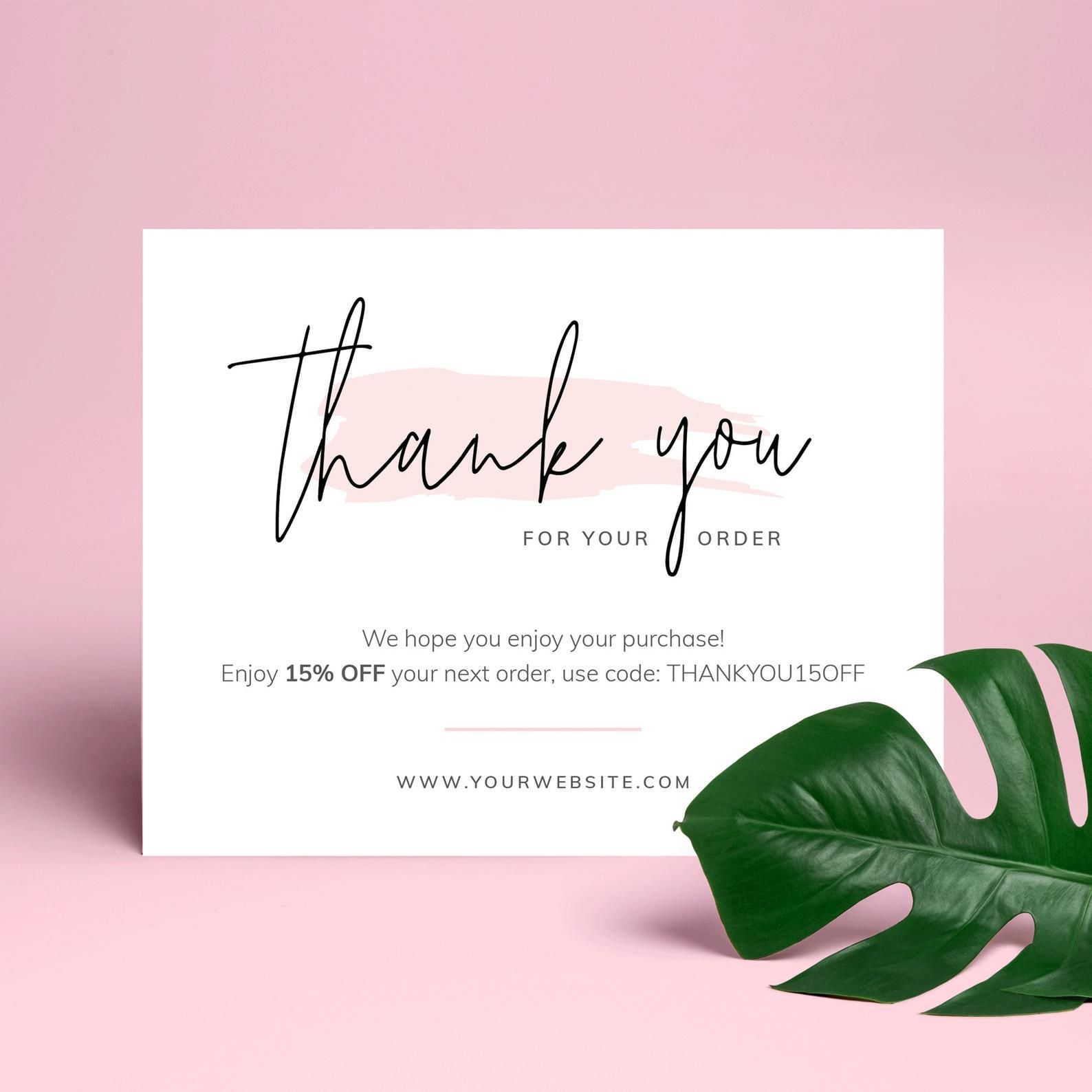 Free Printable Thank You For Your Order Cards Template Printable 