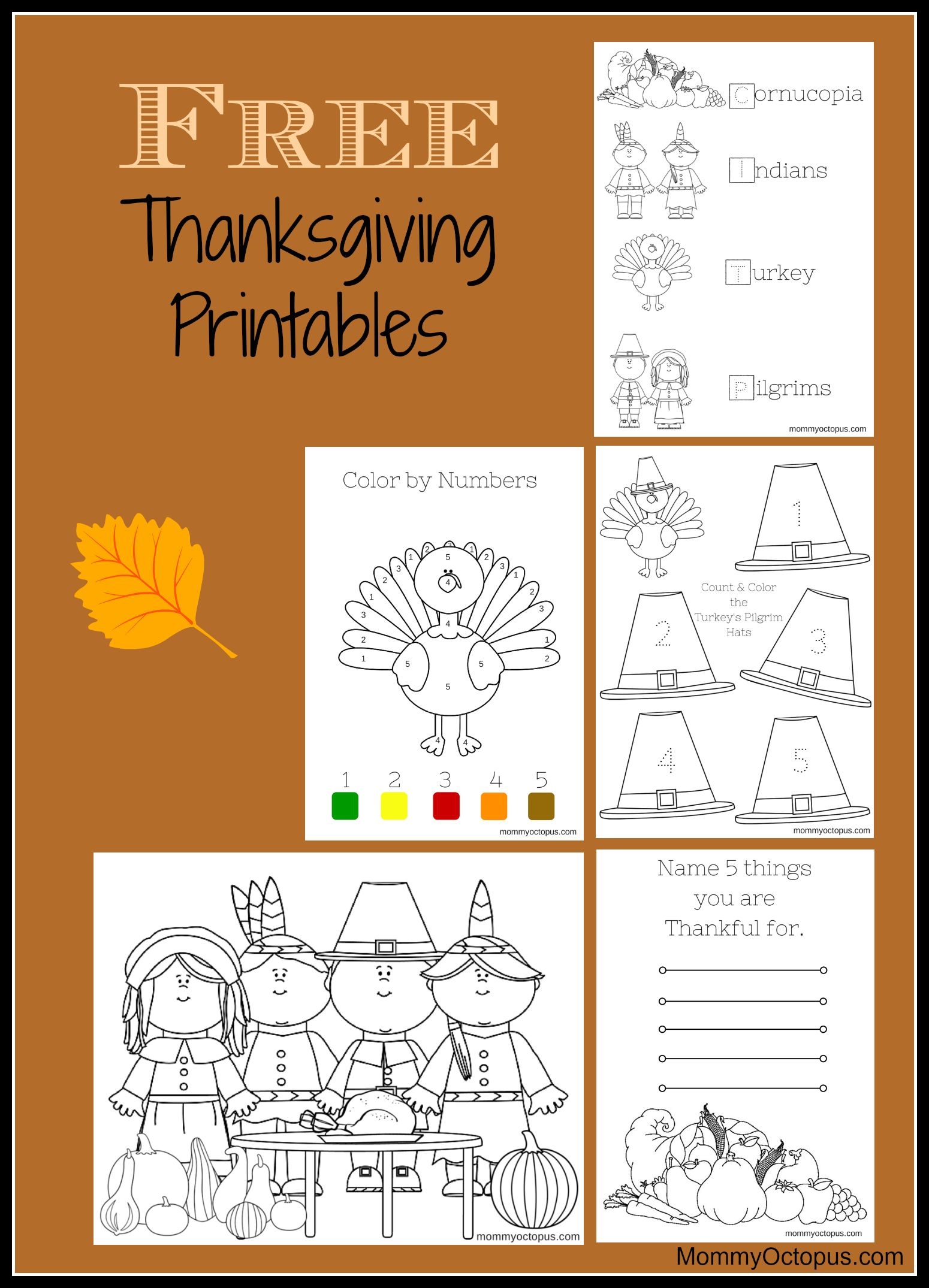 thanksgiving free printable activities