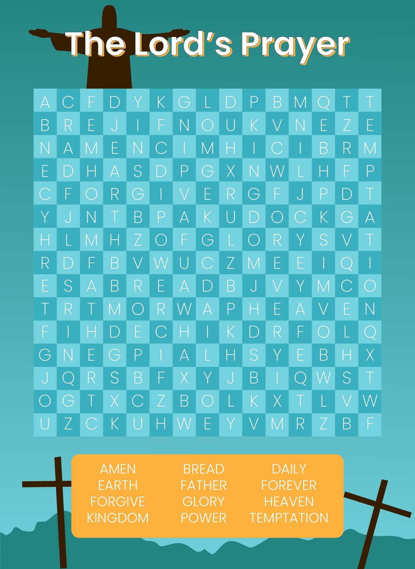 Free Printable The Lord 39 s Prayer Activity Sheets
