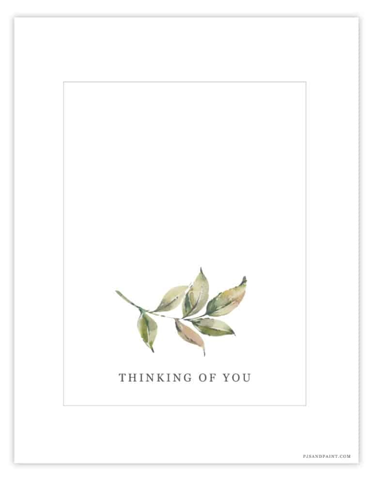 Free Printable Thinking Of You Card Instant Download Pjs And Paint
