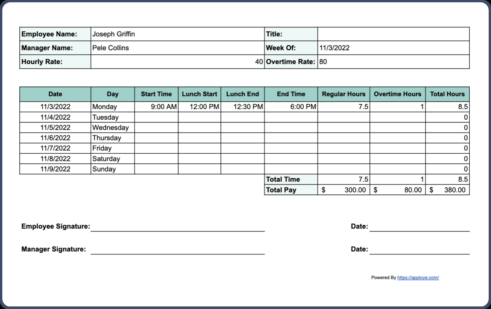 Free Printable Time Cards Templates Printable Templates