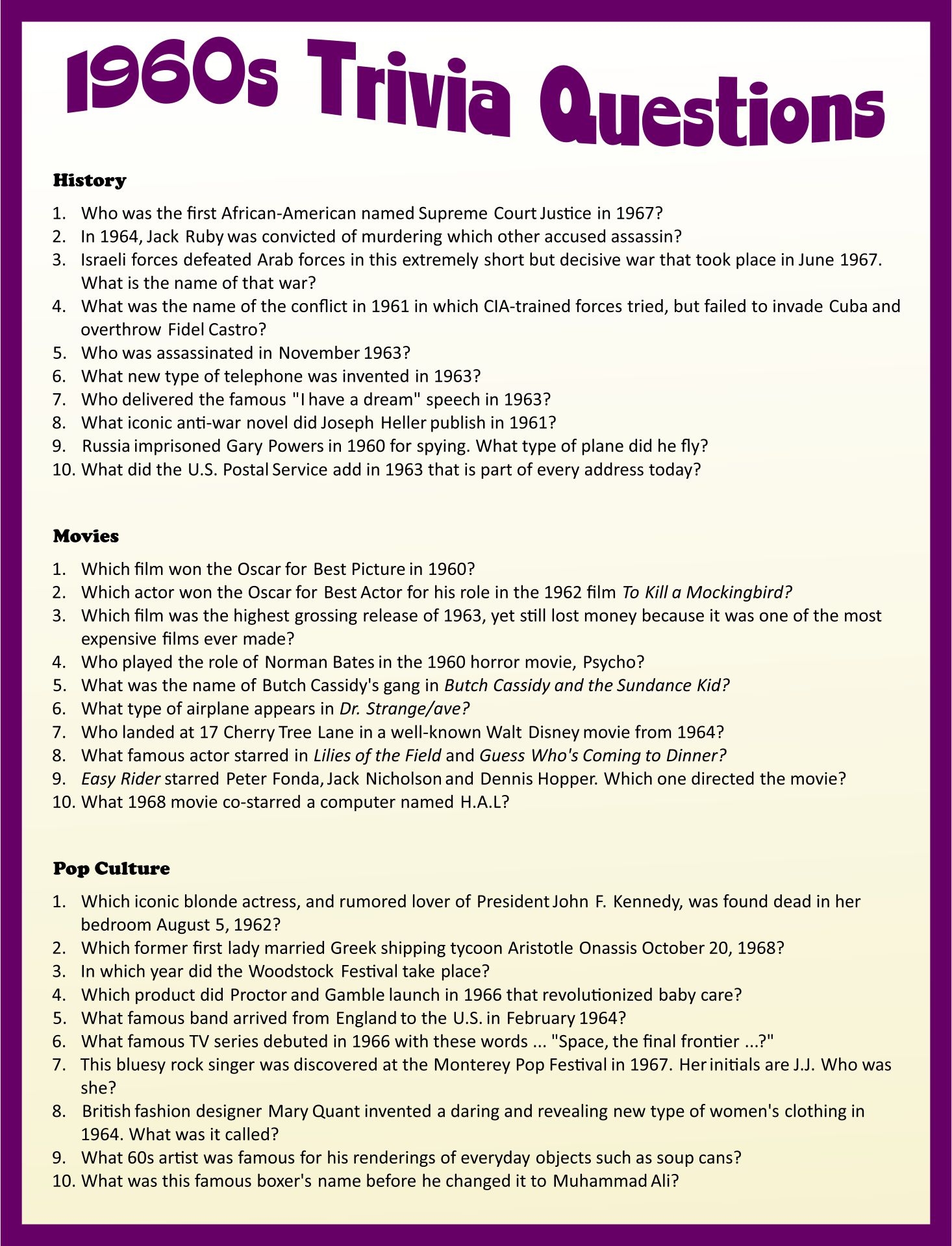 free printable fun trivia games