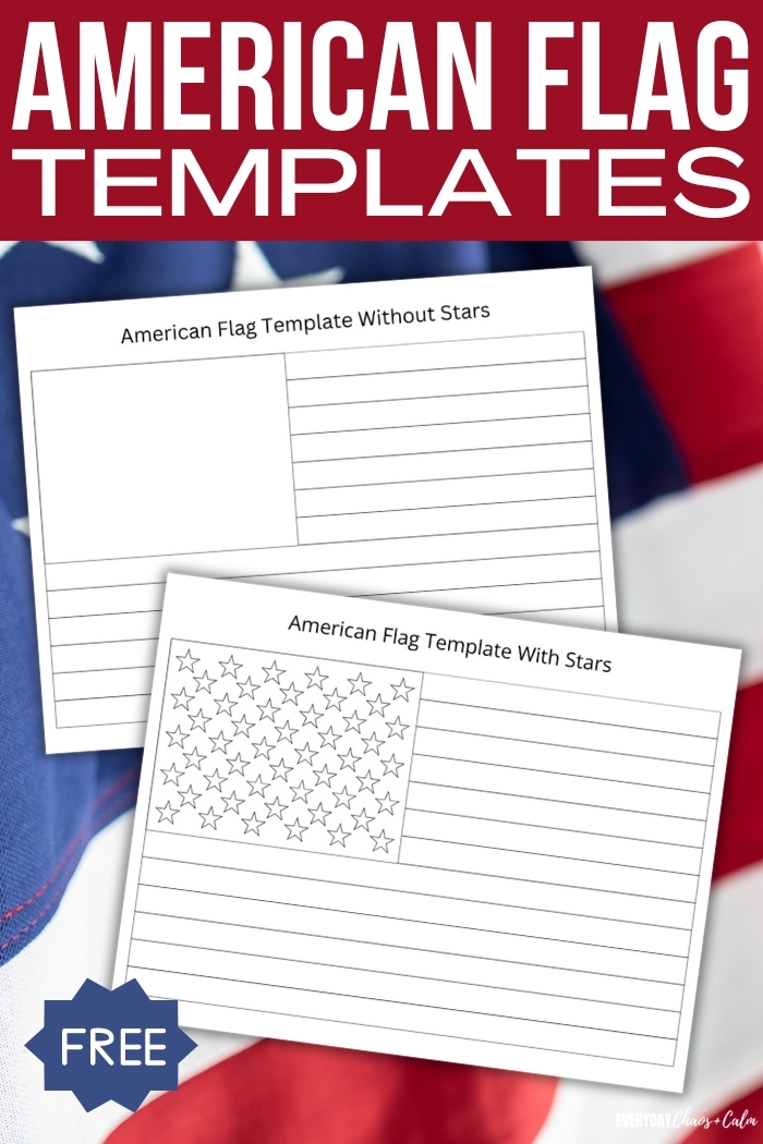 Free Printable US Flag Templates Worksheets Library