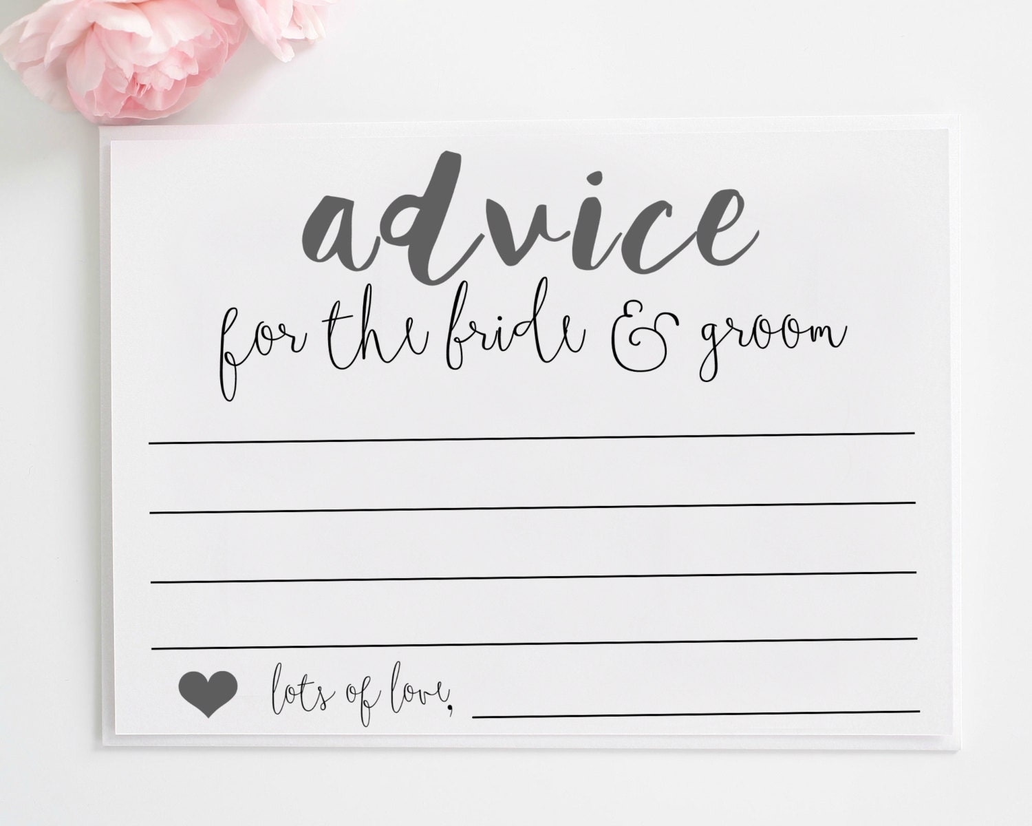 Free Printable Wedding Advice Cards Free Printable Wedding