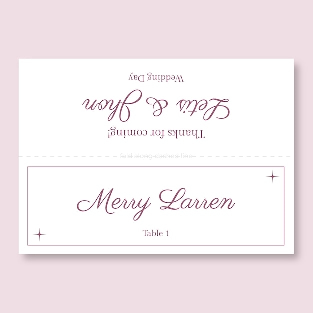 Free Printable Wedding Place Cards Template Download Free Printable 