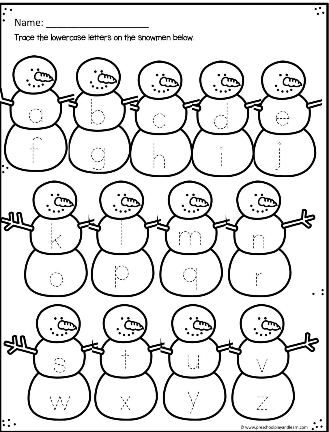 Free Printable Winter Worksheets