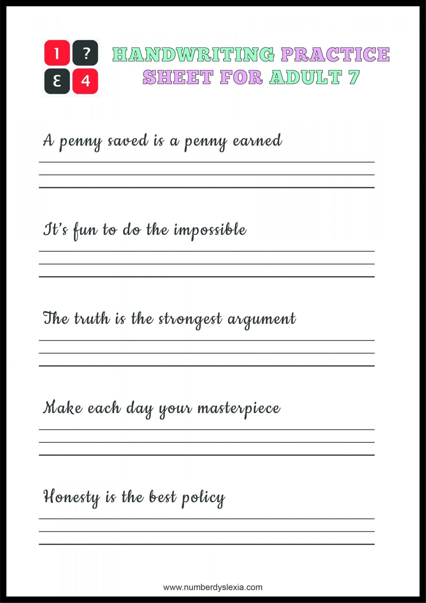 free printable activity worksheets