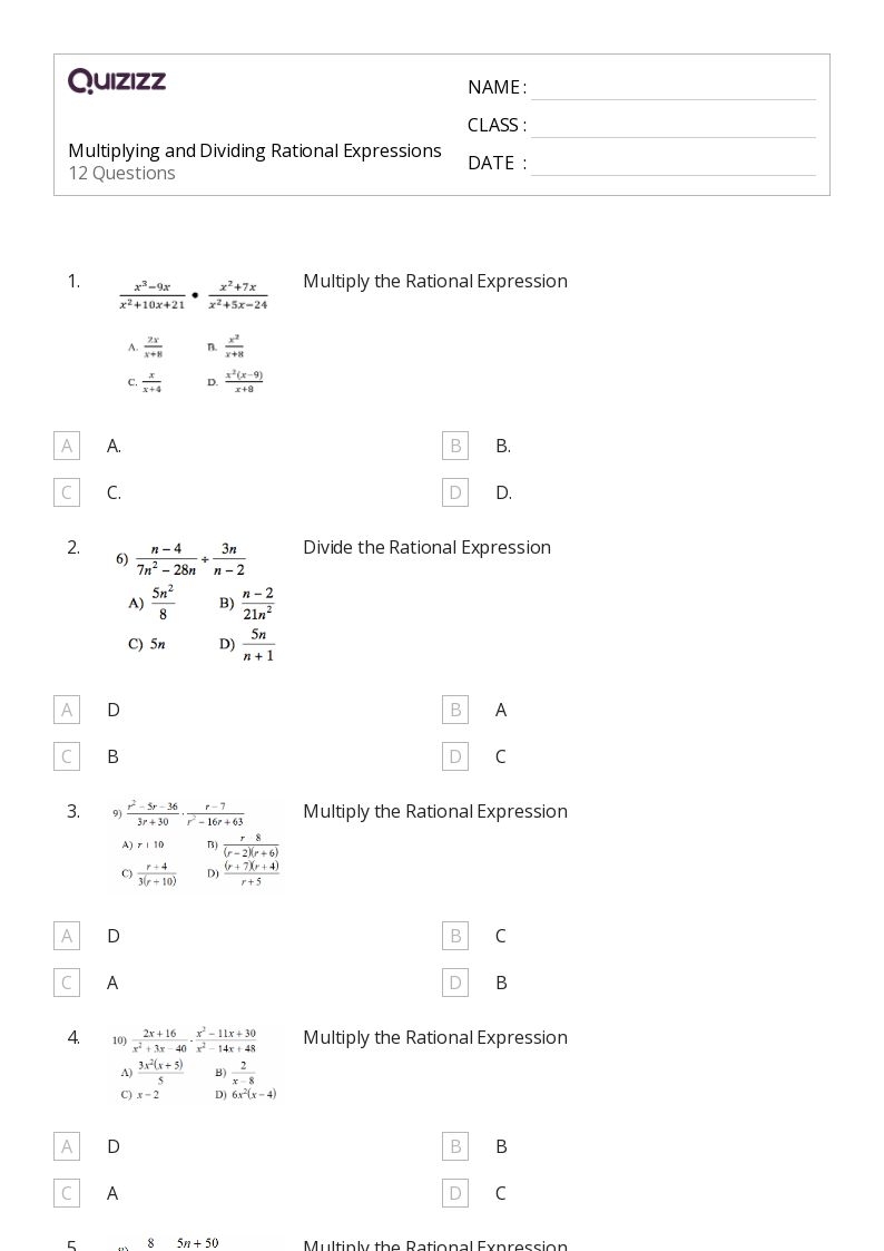 Free Rational Equations Worksheet Download Free Rational Equations 