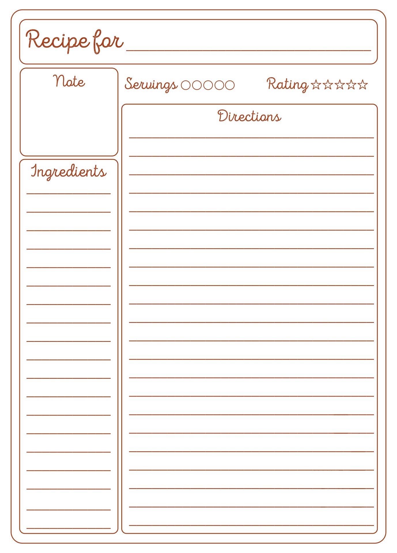 Free Recipe Card Templates For Microsoft Word Sarseh