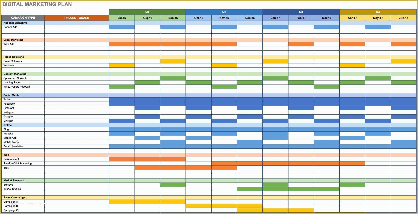 Free Sample Marketing Plan Template Of Free Marketing Plan Templates 