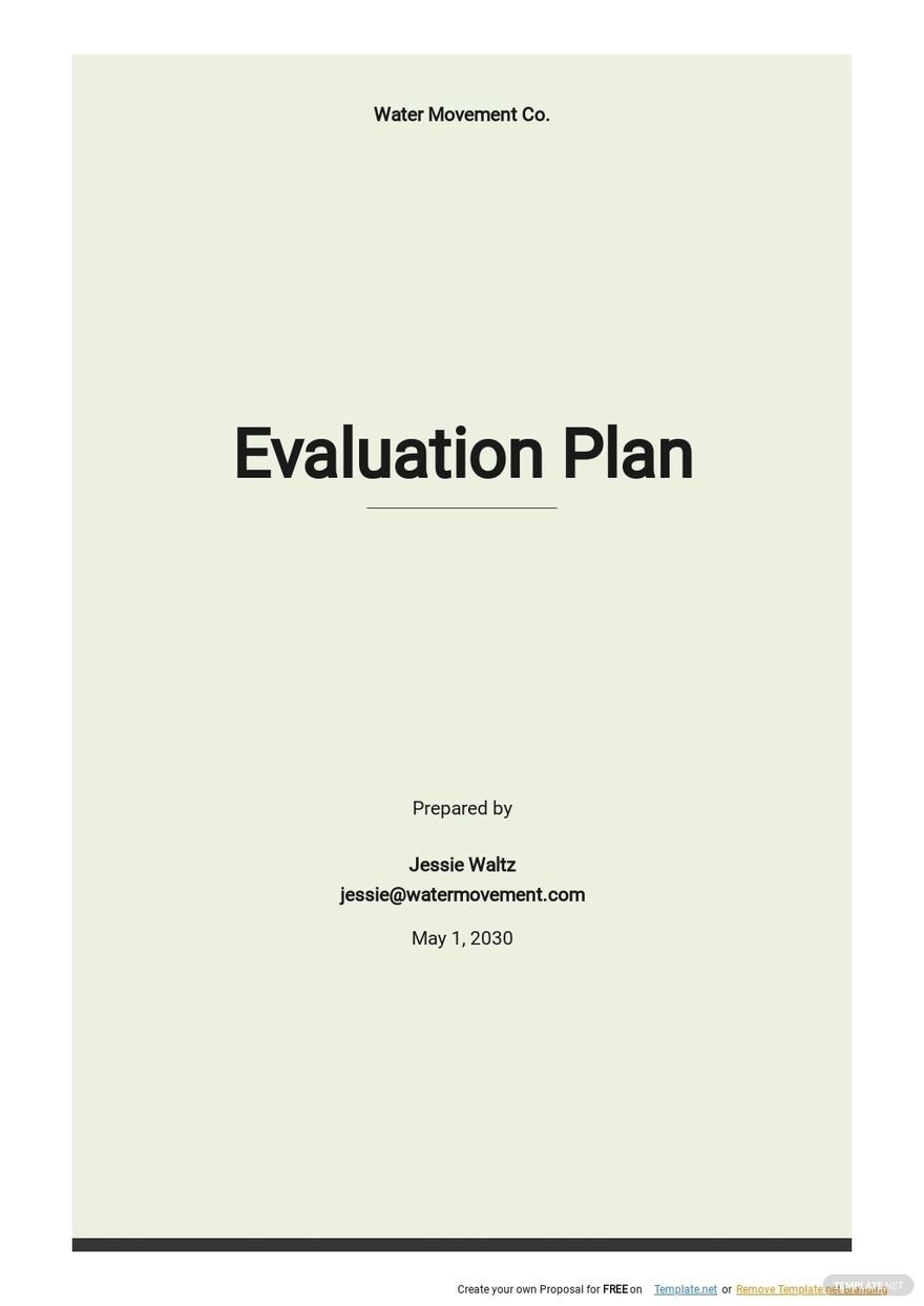 Free Sample Program Evaluation Plan Template Google Docs Word Apple 