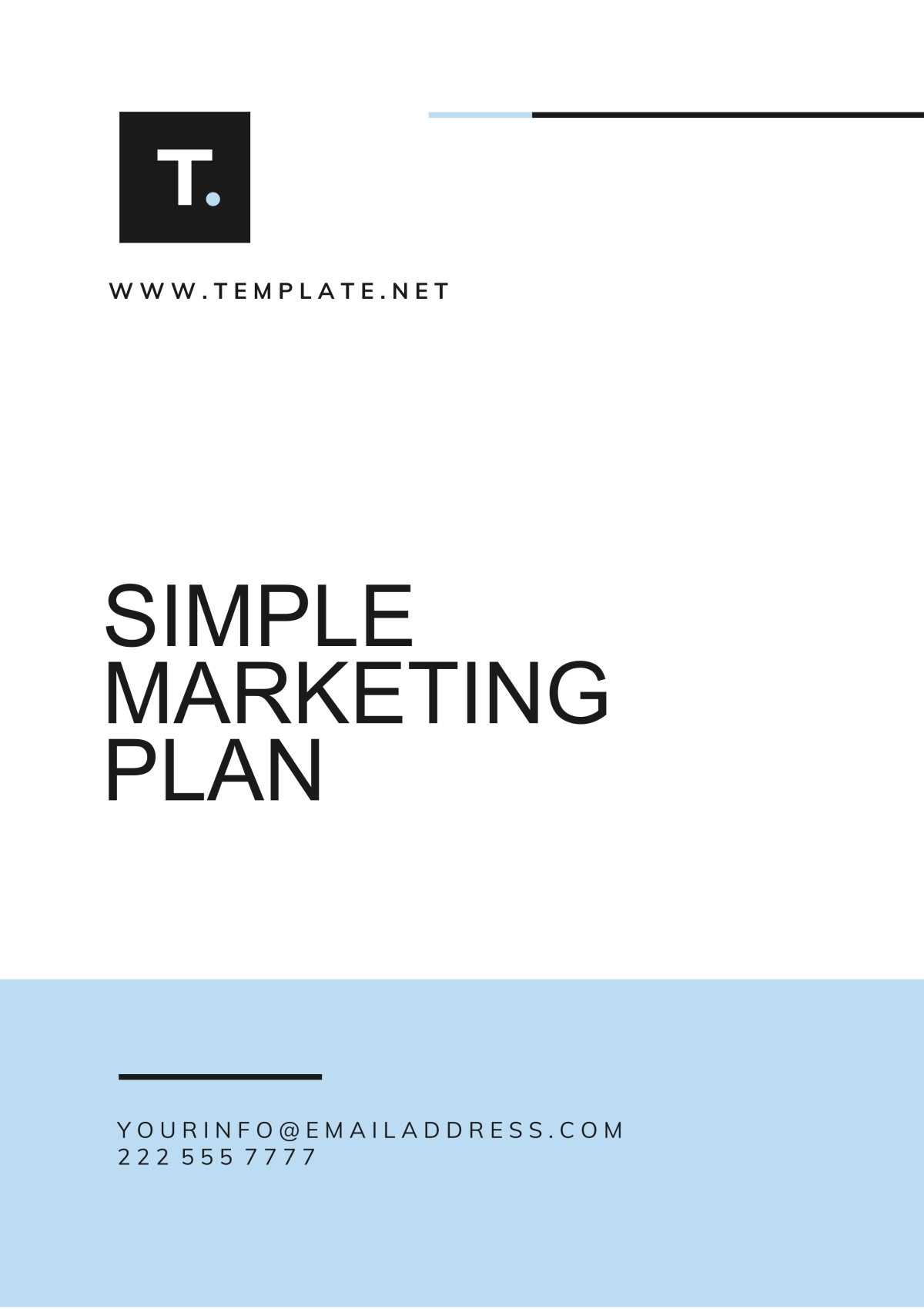 Free Simple Marketing Plan Template To Edit Online