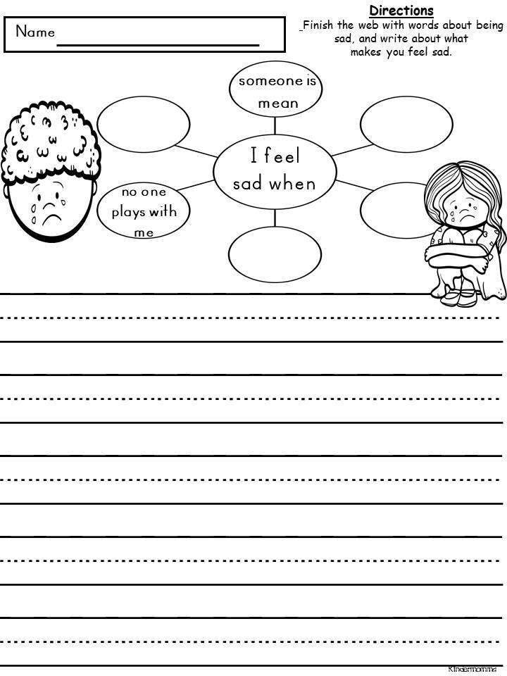Free Social Emotional Learning Writing Printable Kindermomma