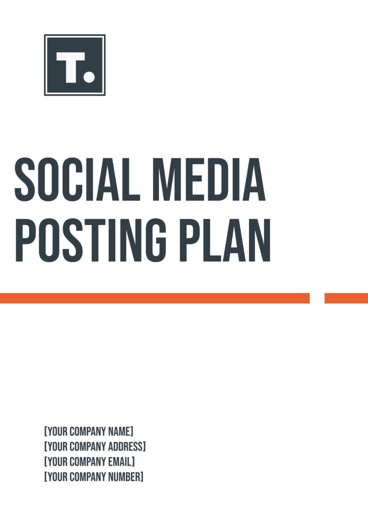 Free Social Media Plan Templates Editable And Printable