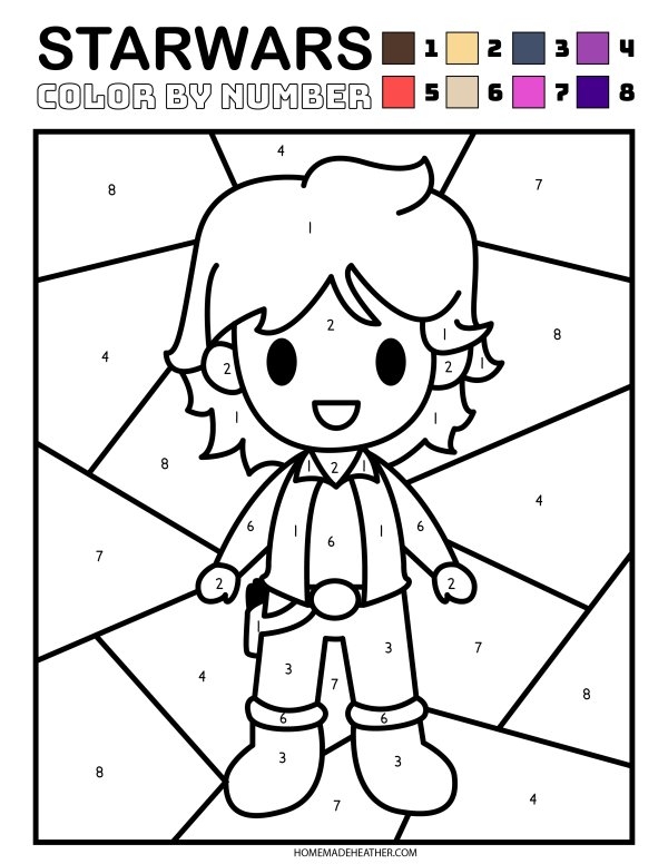 Free Star Wars Color By Number Printables Homemade Heather