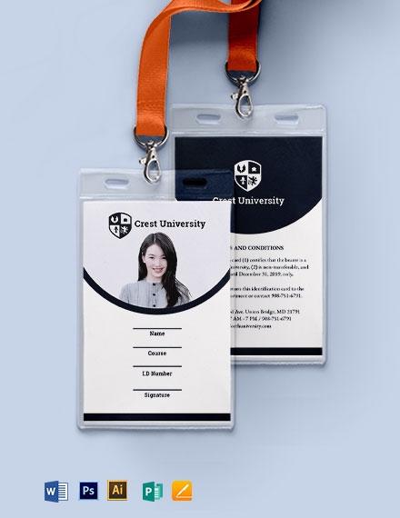 FREE Student Id Card Template Download In Word Google Docs 