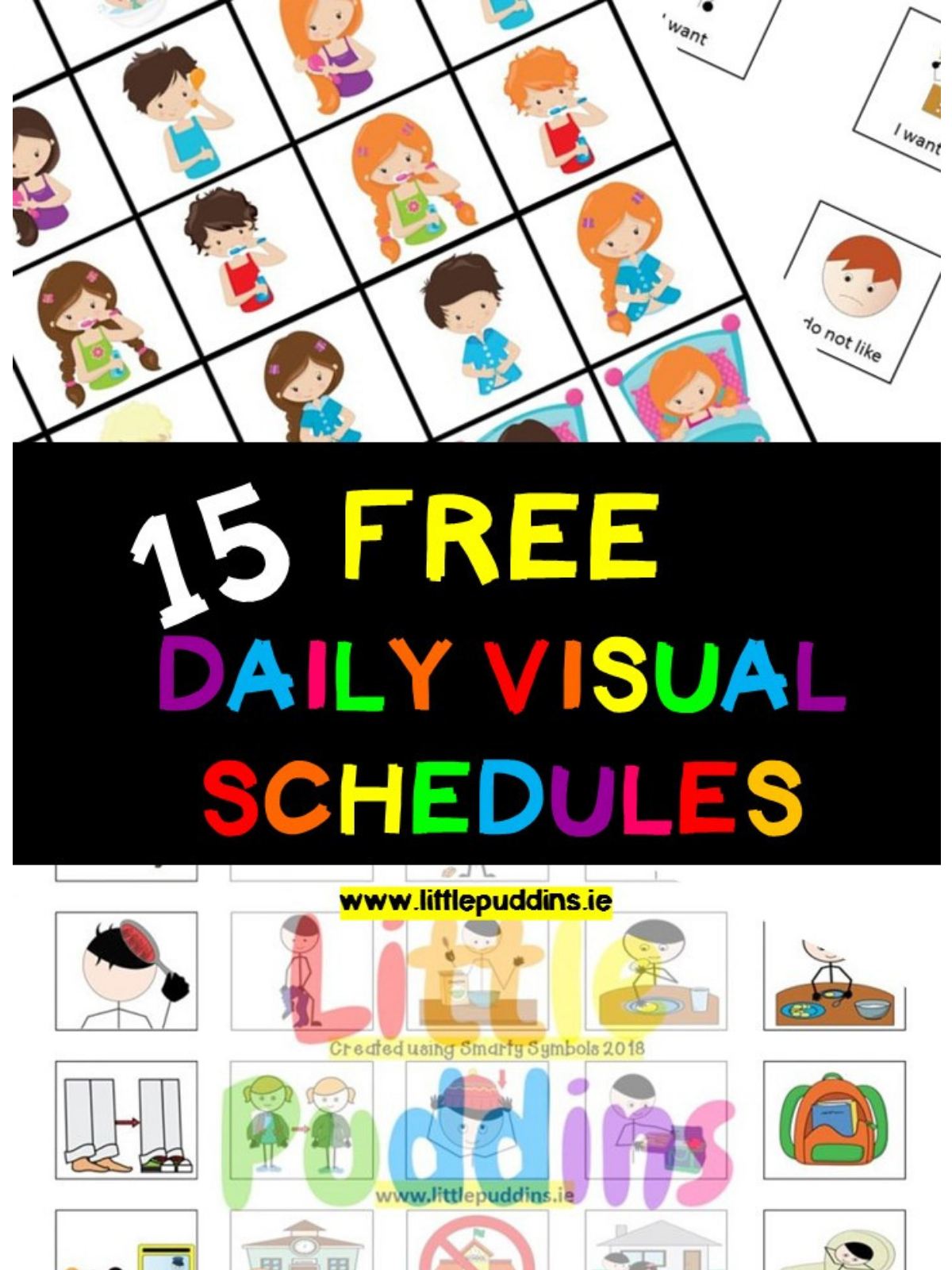 Free Visual Schedules Little Puddins Free Printables Free Printable 