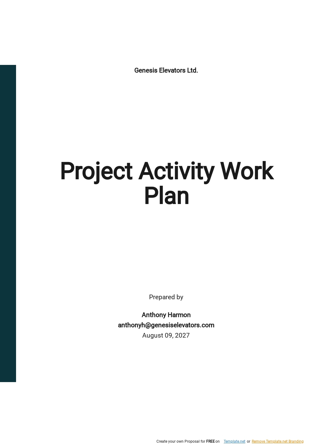 activity plan template