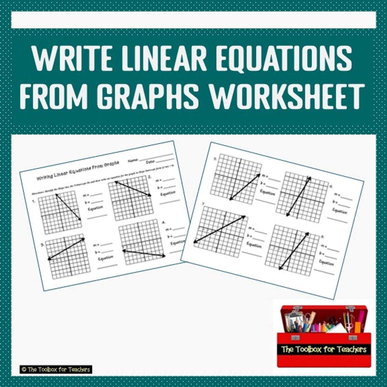 linear equations and graphs worksheet