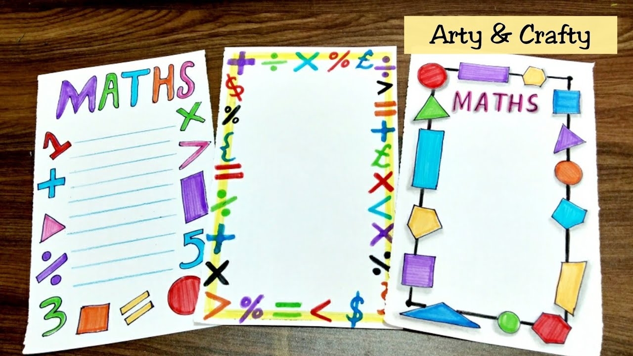 Front Page Border Design For Maths Project Maths Bord Vrogue co
