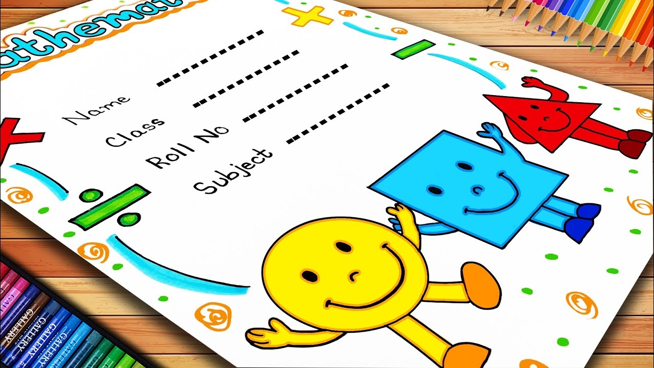 maths front page design printable