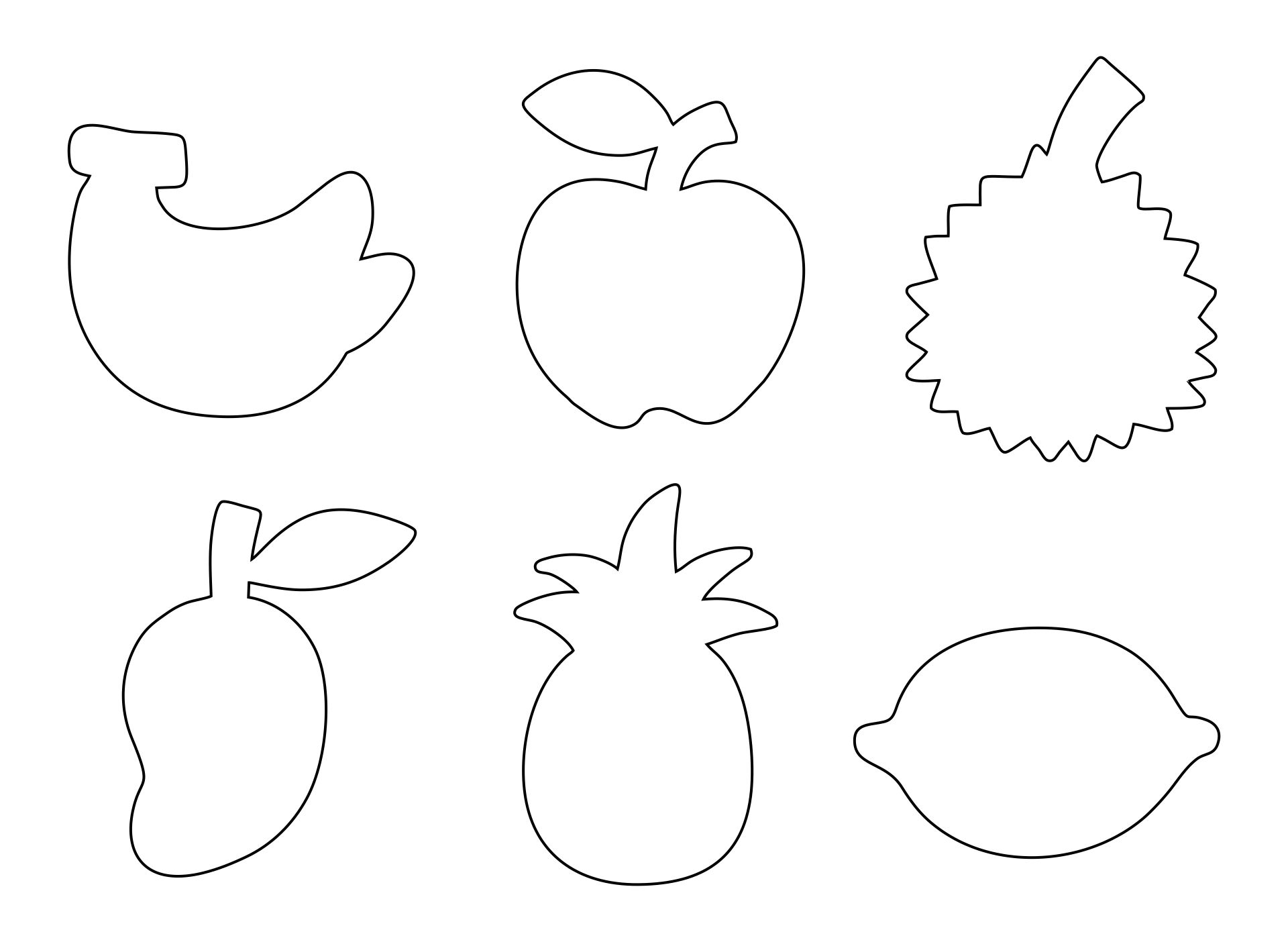 Fruit Templates Printables