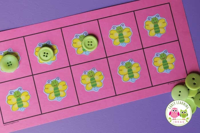 Fun Easy One to One Correspondence Activities With A Five Or Ten