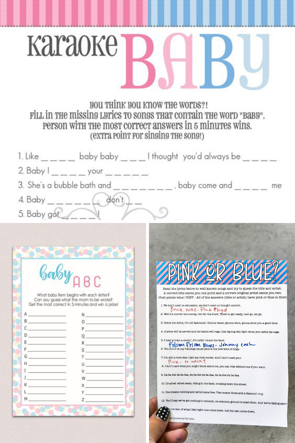 Fun Sweet Gender Reveal Printable Games PDF Download Fun Party Pop
