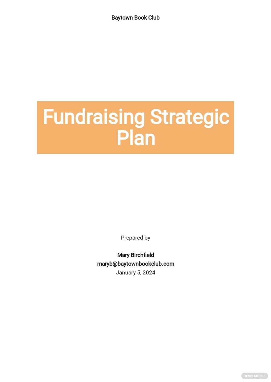 strategic plan template for nonprofits