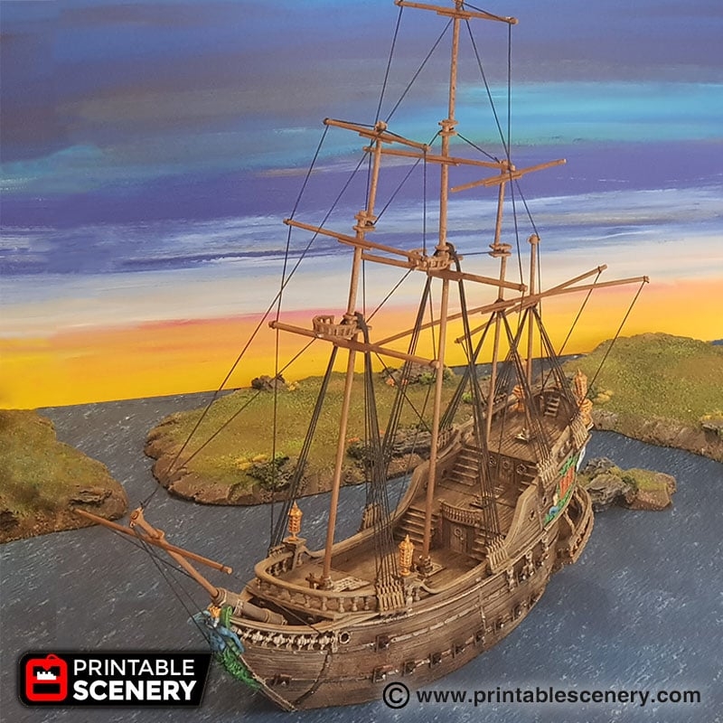 Galleon Printable Scenery