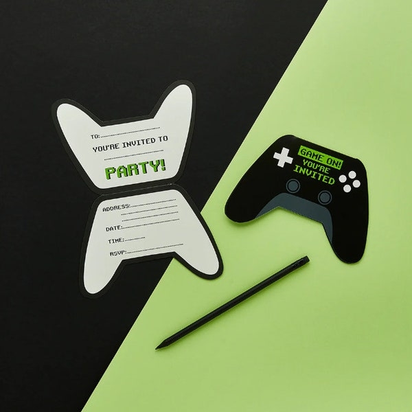 Game Controller Birthday Invitations Etsy