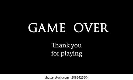 free printable game over thank you